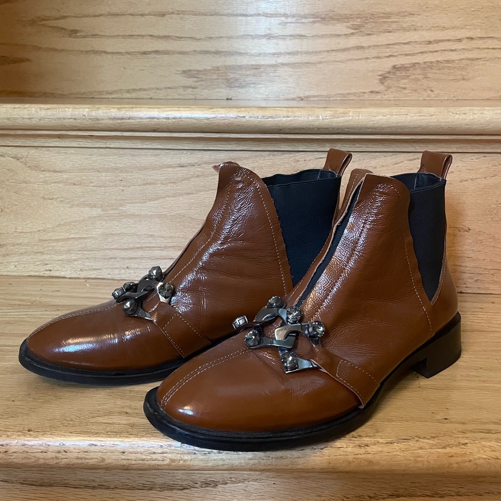 REAL LEATHER Brown Women Shoes
